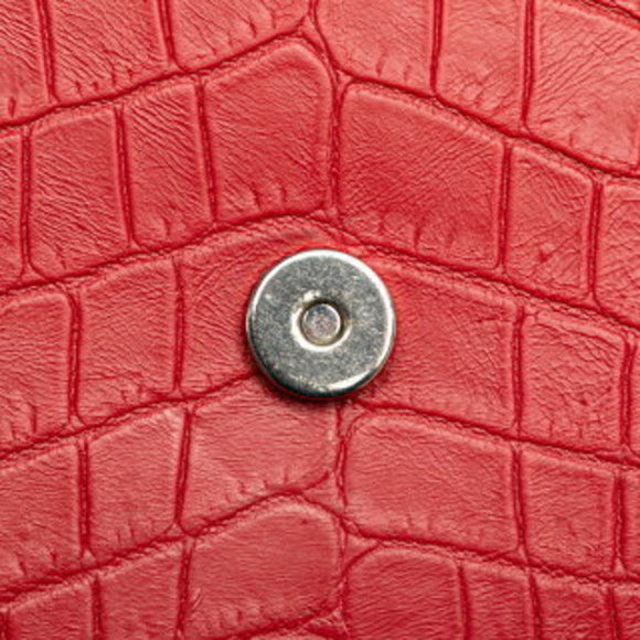 Saint Laurent Classic Kate Embossed Tassel Chain Shoulder Bag Red - Picture 6 of 10